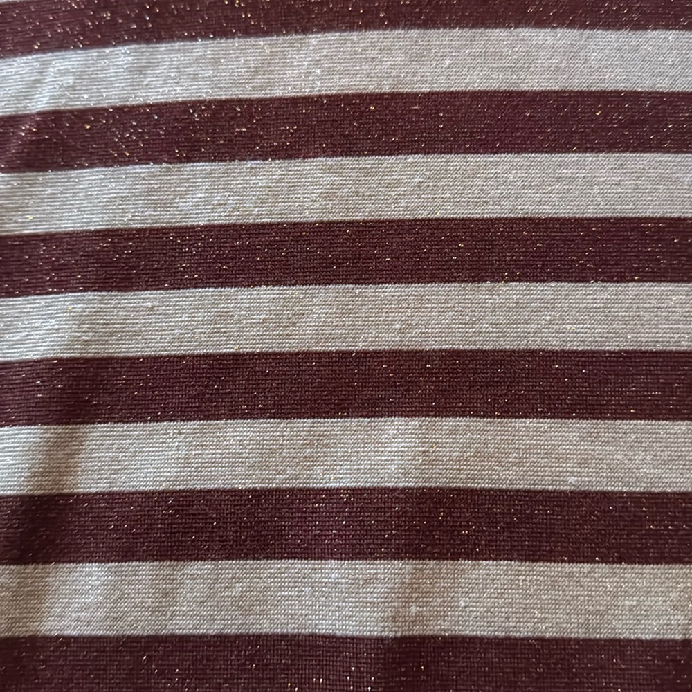 LOFT Rust & Beige Shimmer Stretch Turtle Neck. Medium.